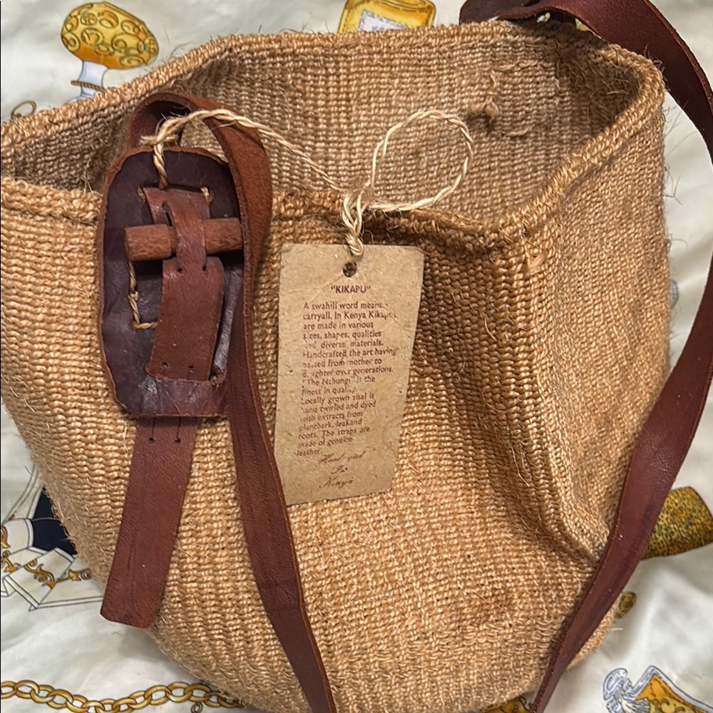 Handcrafted Tan Woven Bag